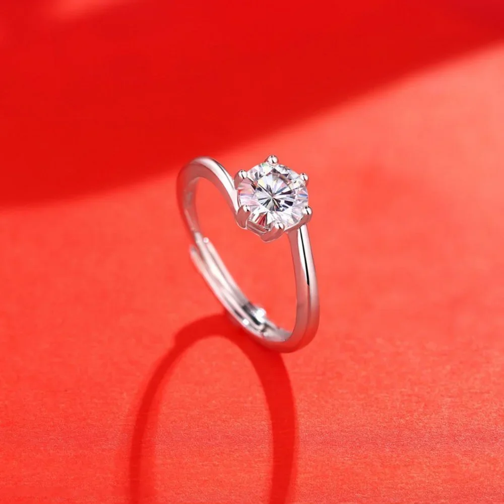 Certified 3ct. t.w. Moissanite Diamond Solitaire Engagement Ring NEW